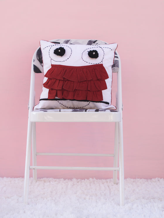 Owl Frill Cushion Cover (4365129809963)