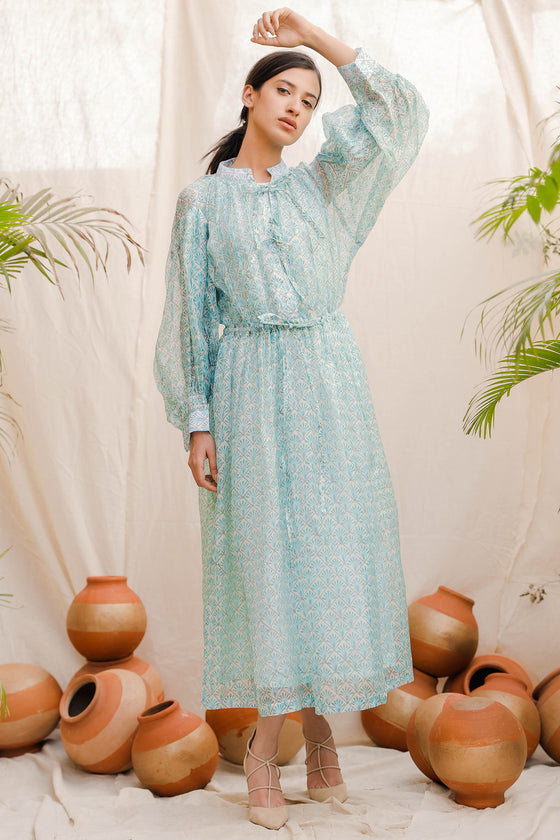 Tahira Sheer Silk Dress (1739409424427)